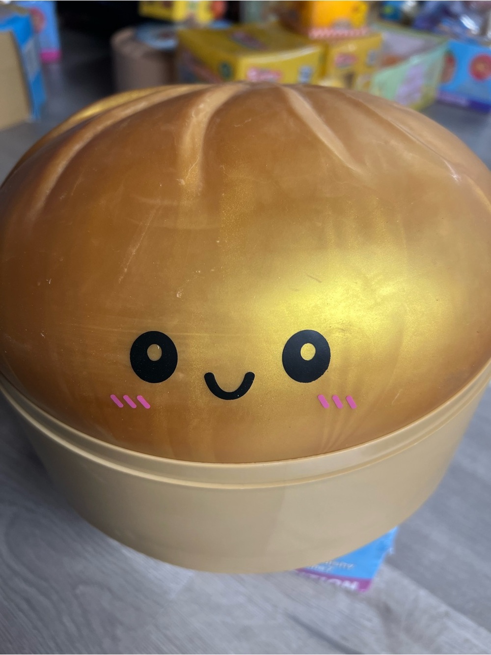 JUMBO ….Cute Gold Dumpling Decorative Storage Box by 25 CM
